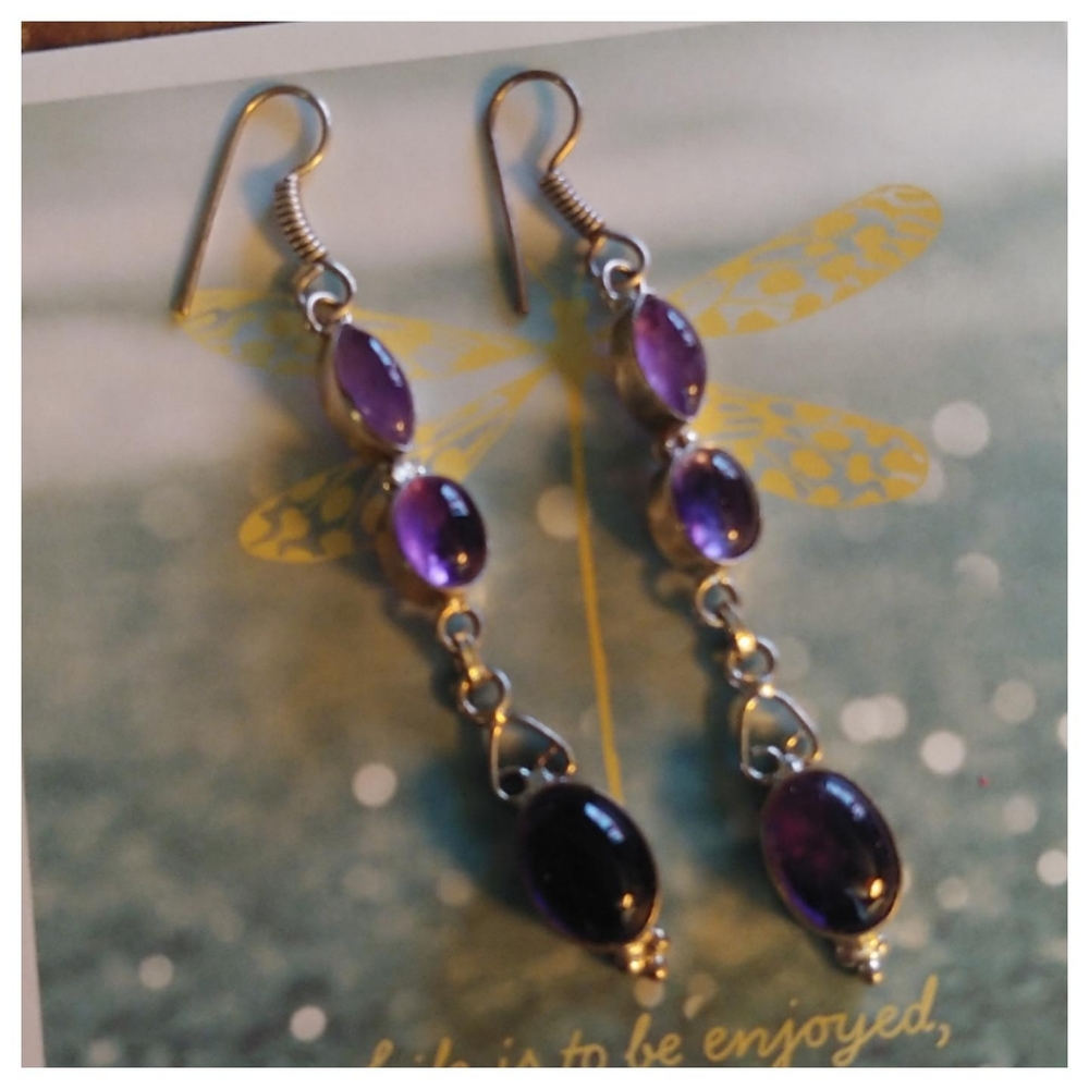 Sterling Amethyst earrings